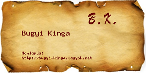 Bugyi Kinga névjegykártya