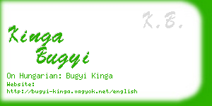 kinga bugyi business card